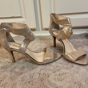Jessica Simpson gold heels